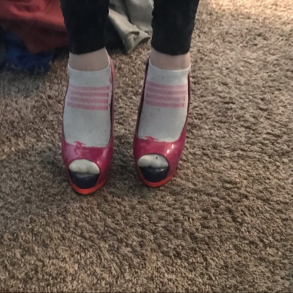 Multi-colored Qupid platform heel - Picture 5 of 6